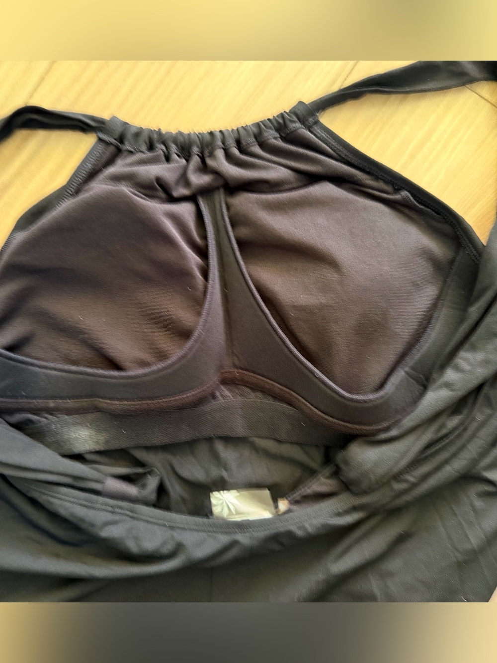 Athleta Kokomo Black Halter Neck Swim Dress/Coverup Adjustable Strap Knee Length - Picture 3 of 7
